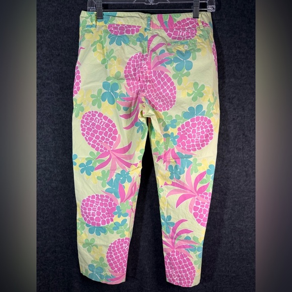 Lilly Pulitzer Cropped Pineapples Pants Size 8 - Picture 5 of 7